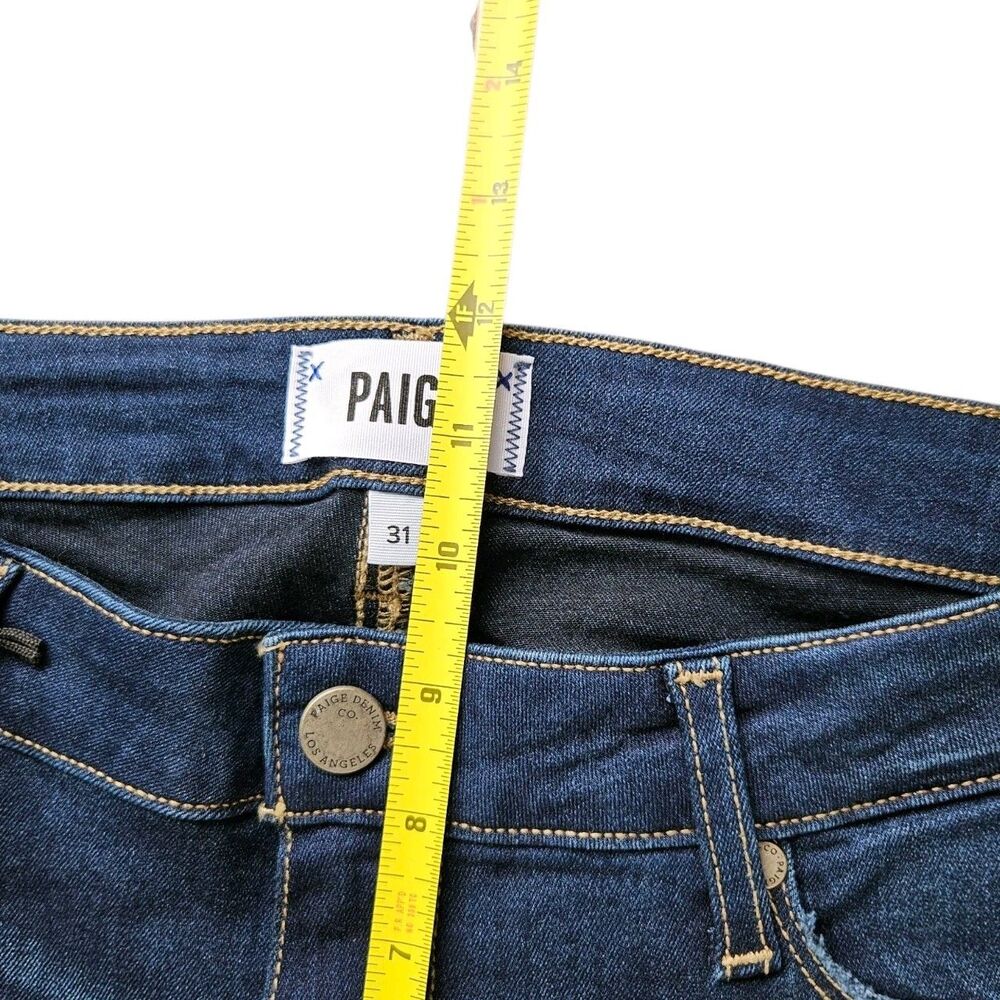 Paige Skyline Skinny Jeans Women's Size 31 Medium Wash Mid Rise Stretch Denim - Picture 9 of 11